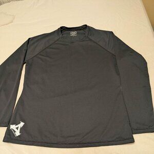 XCEL Womens Large  UV SunBlock UPF 30+ LONG SLEEVE 90/10 Nylon/Spandex Black